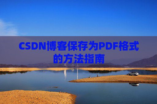 CSDN博客保存为PDF格式的方法指南