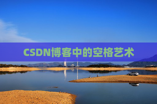 CSDN博客中的空格艺术